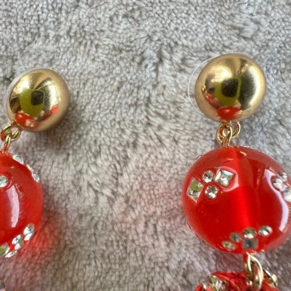 J. Crew Crystal studded bead & tassel earrings - Picture 5 of 5